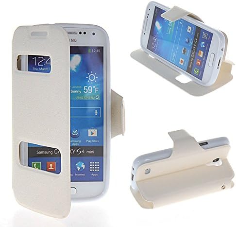 S4 mini Case, GETLAST [White] Beautiful 2 View Window Ultra Thin Flip Cover Folio Case For Samsung Galaxy S4 mini I9190