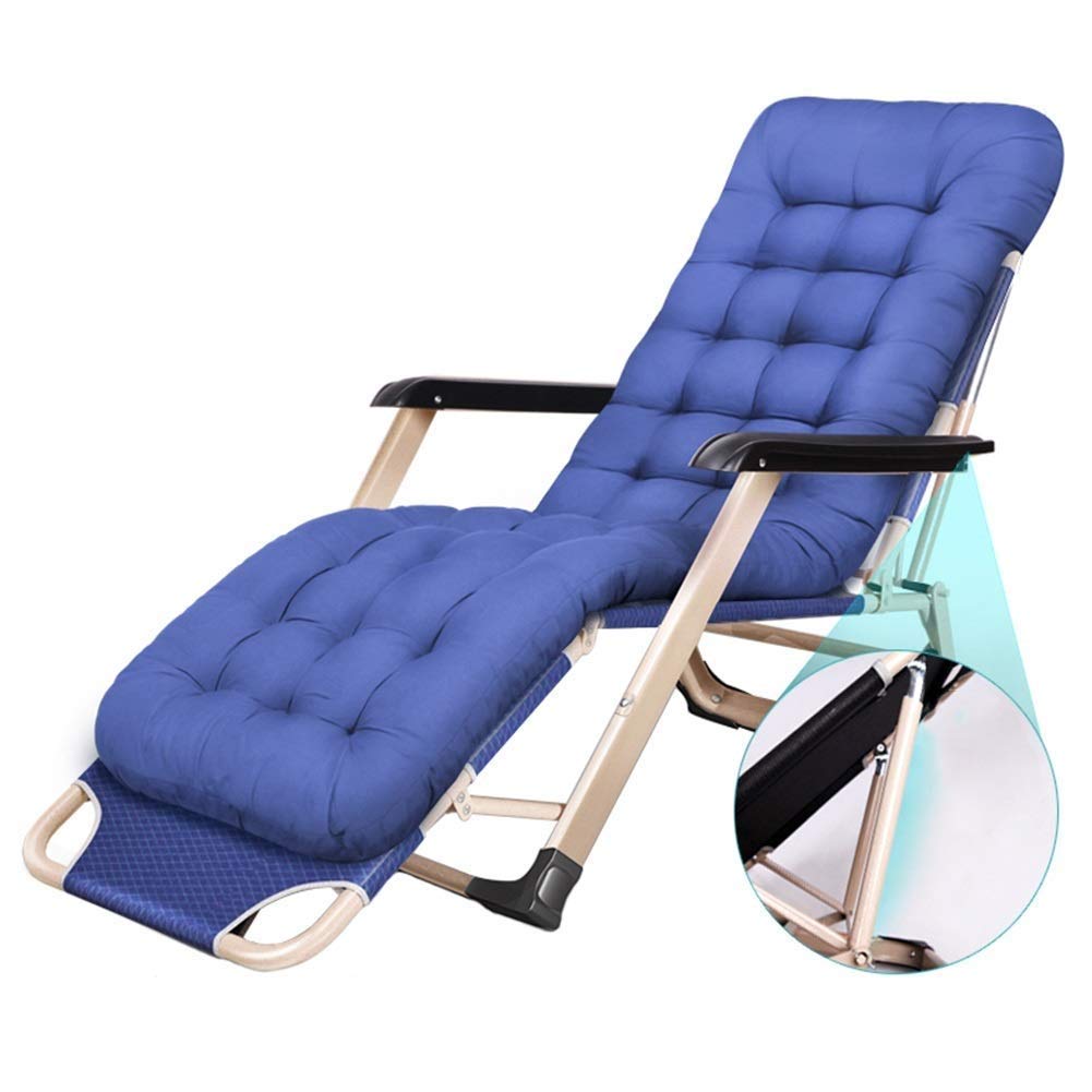 Chaise longue à gravité zéro XL pliante pour jardin avec coussin confortable