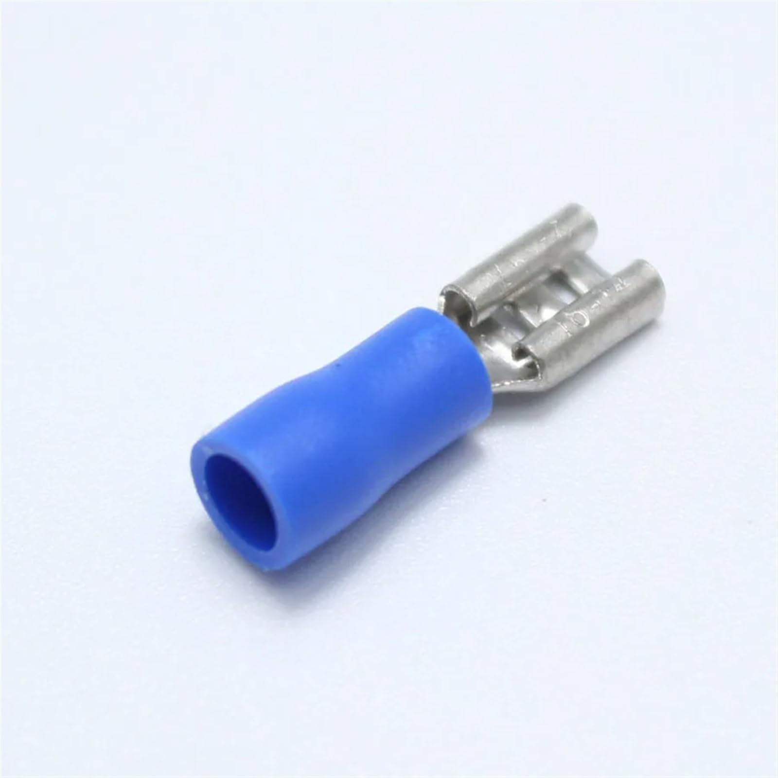 100 conectores eléctricos azules preaislados de terminal de horquilla macho + hembra de 4,8 mm for cable de 16 a 14 AWG/cable de 1,5 a 2,5 mm²