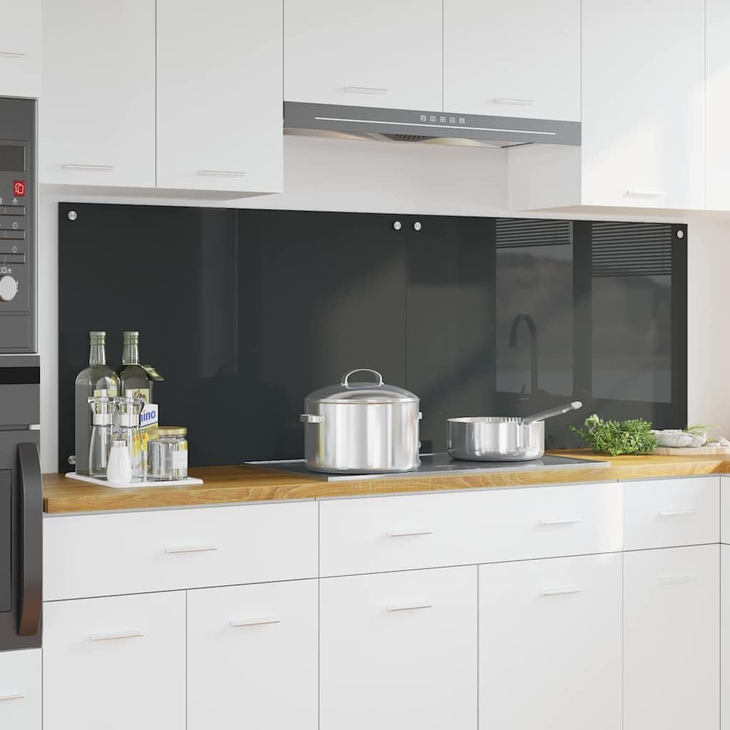 Salpicadero de Cocina 2 pcs Gris Oscuro 90 x 60 cm Protector contra Salpicaduras Protección Herramientas Accesorios Ideal para la protección de Las Paredes de la Cocina