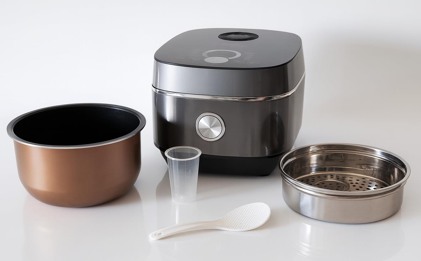 Robot de Cocina Inteligente Multifunción Programable 4L – 800W | 11 Programas | Cocción 3D | Mantiene Caliente | Recipiente Antiadherente sin productos tóxicos| Panel Táctil retro iluminado