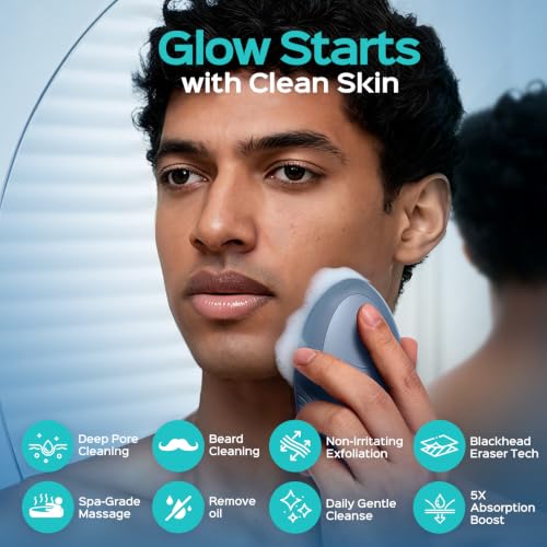 COSLUS FBS01 Facial Cleansing Brush Face Scrubber, Compact for Travel - image 2