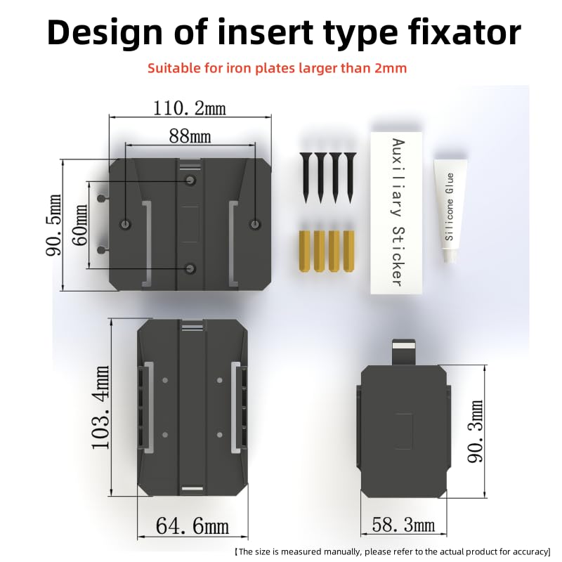Magnetic Battery Holder Wall Mount for Power Tools - Universal Adapter Plate with Storage Hanger, Compatible with Milwaukee M18/DEWALT 20V/Makita 18V Lithium Batteries