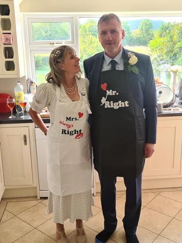 2 PCS Couple Aprons Set, Mr & Mrs Gifts - Image 2