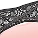 Slocyclub Women High Waist Faux Leather Black Lace Garter Belt Set Black XL(US 6-8)