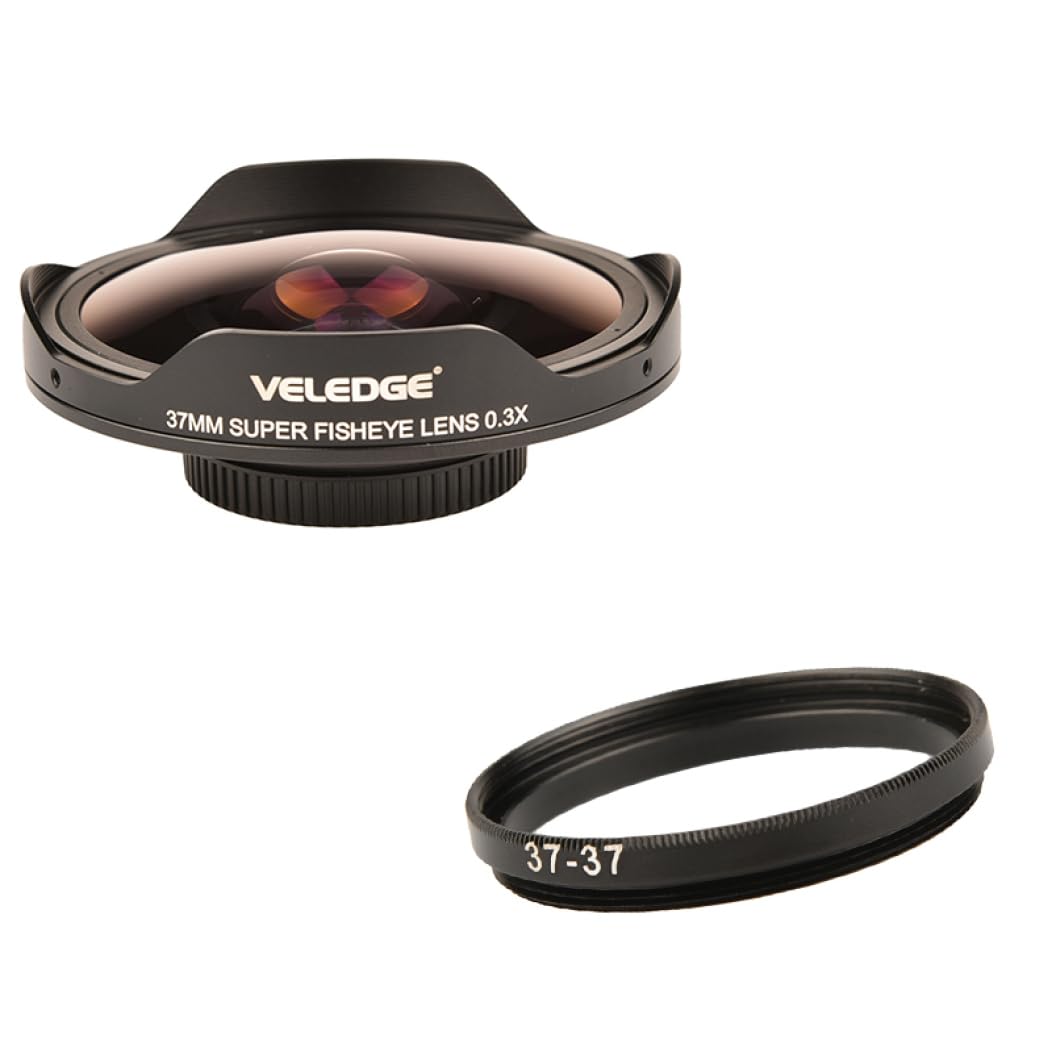 Adattatore per obiettivo Fisheye, anello adattatore ultra grandangolare HD 0, 3X, accessori per obiettivo fotocamera (37 mm)
