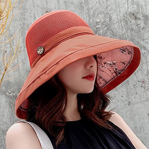 Chapeau de plage en mesh YXWYXWA grand bord large anti UV pour femme