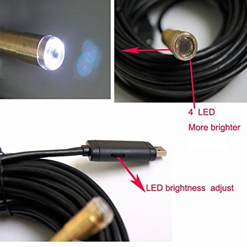econoLED 10M 30ft USB Waterproof Endoscope Borescope Inspection Camera Pibe Locator - Thumbnail 2