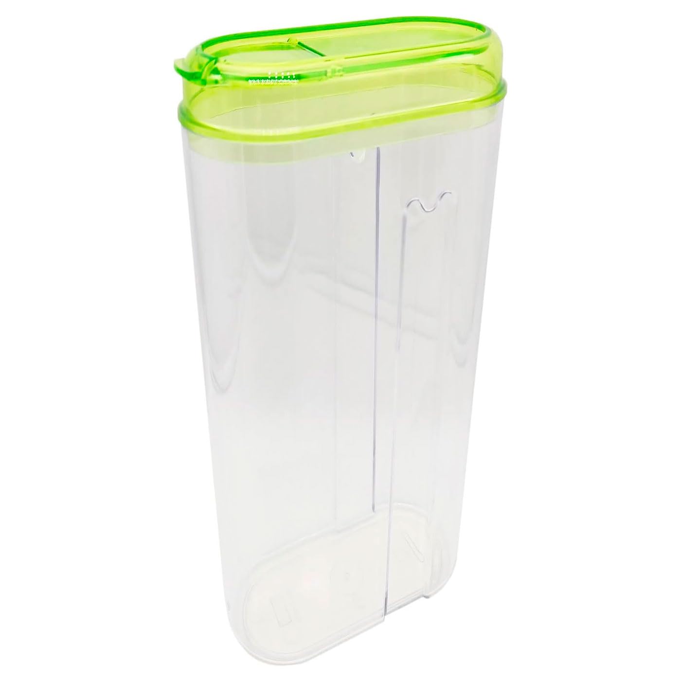 Tradineur - Lot de 6 contenants réutilisables en plastique avec couvercle, bocal, rangement, pâtes, céréales, légumes, café, fabriqué en Espagne - 2,35 litres - 29,5 x 15,5 x 7,7 cm - Couleur