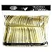 Nicole Fantini Disposable Heavy Duty Gold Plastic Forks, Fancy Plastic Silverware Looks Like Real Gold Cutlery - Utensils Perfect for Catering Events, Restaurants, Parties and Weddings Pack of 96
