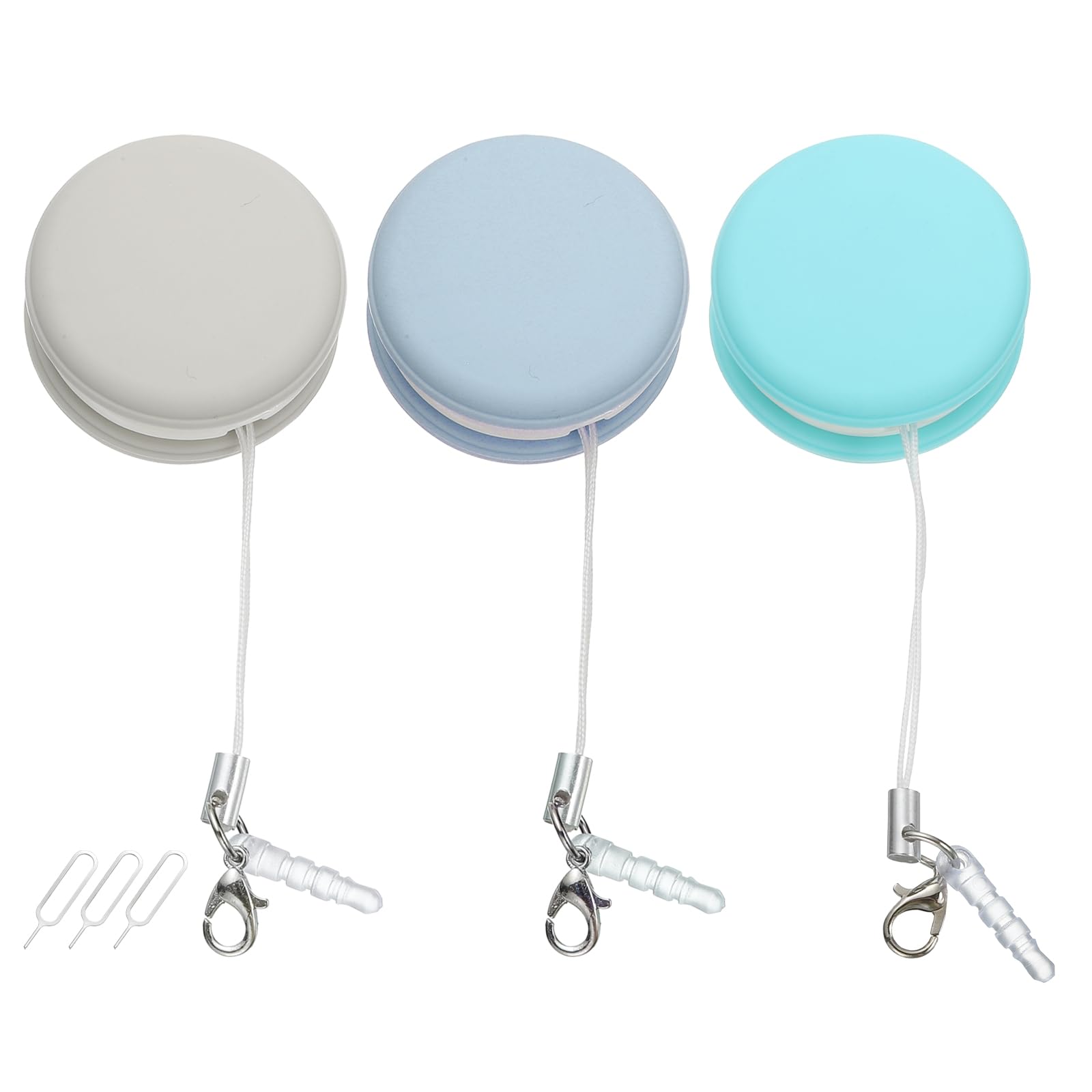 sourcing map 3Pcs Screen Cleaners Blue Khaki Green Phone Screen Cleaning Wipes, Fingerprint Proof Cleaning Ball for Mobile Phones, Computers, Tablet Touchscreens, Car Screens