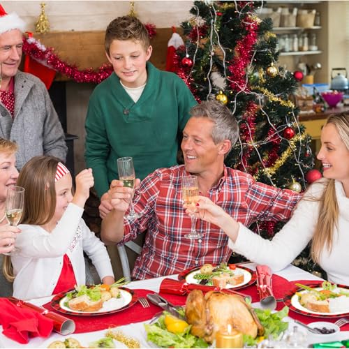 Tbsone 50-Count Christmas Disposable Paper Plates: Large Oval Heavy-Duty Dinnerware Set for Party Supplies and Holiday Dinner Table Decorations, 10.2 x 12.6 Inch (Christmas-Car) – Image 6