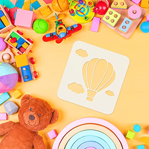 FINGERINSPIRE 20 Stile Baby Dusche Schablonen 15x15cm Elefant Hirsch Kaninchen AFFE Löwe Craft Stencils Feuerwerk Mond Schablone Wort für Malerei auf Scrapbook Stoff Fliesen Möbel Holz Wand