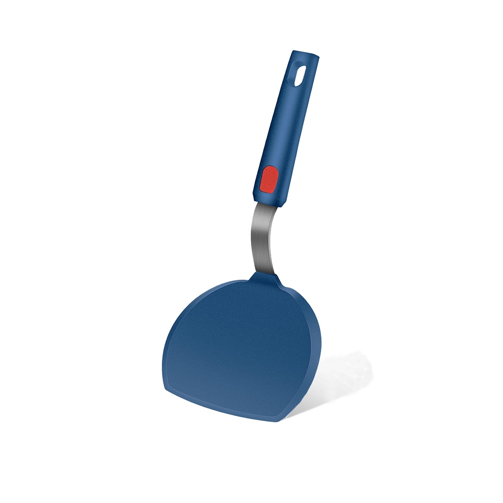 Silicone Spatula, Heat Resistant Kitchen Utensils for Non-Stick Cookware, Wide Slotted Pancake Spatulas Turner with Seamless Thin Edges for Egg, Omelette, Fish Slice (Half-Round Spatula)