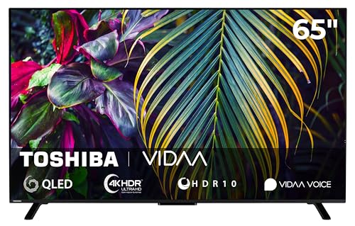 Toshiba QLED Fernseher 65 Zoll Smart TV VIDAA 4K UHD Fernseher HDR Smart TV mit integriertem Triple-Tuner, QLED TV 65QV2363DA (2026)