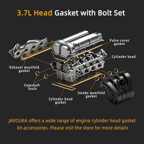 Image of Head Gasket Set with Bolts, for Dodge Dakota Durango Ram 1500 02-05 | for Jeep Grand Cherokee Liberty 2002-2005, 3.7L, #OE HS26229PT, ES71129-1