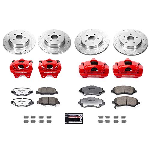 Power Stop BBK-JK-002R Front and Rear Big Brake Conversion Kit- for 2007-2019 JK/JKU For Jeep Wrangler 2007-2017 | Jeep Wrangler JK 2018 [Vehicle Specific]