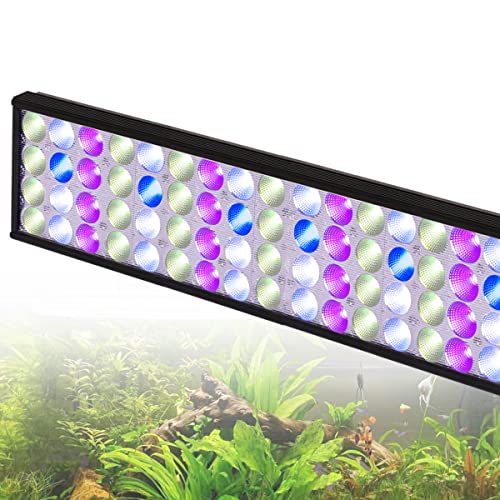 PopBloom Meerwasser LED Beleuchtung 60W - Vollspektrum Aquarium Lampe Für Korallen