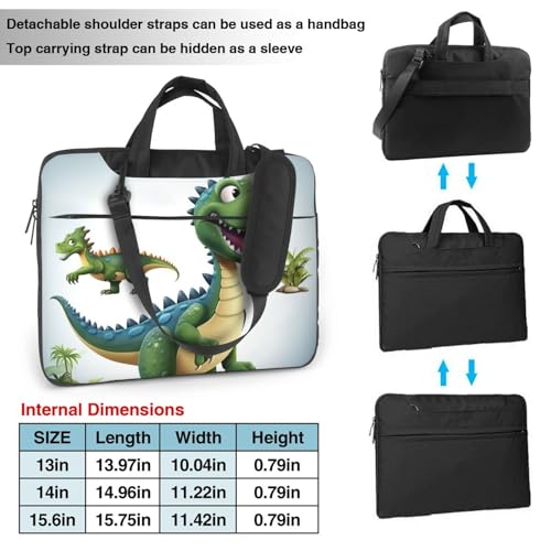 Bolso de hombro para laptop KHiry con diseño dinosaurio miniatura 3