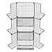 Sorbus Hanging Fruit Basket Wall Mounted Wire Metal Bins - 3 Tier Storage Basket Organizer for Kitchen Storage, Great for Produce Fruits & Vegetables, Potato Onion Storage Bathroom Tower (Black)