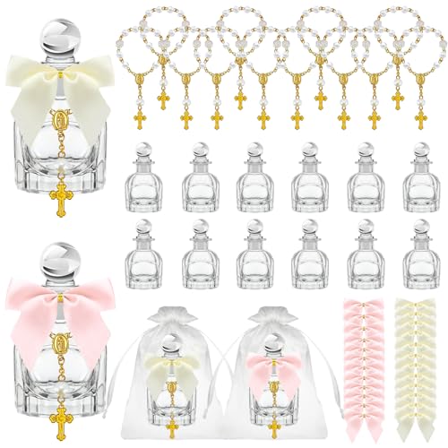 12 Sets Baptism Favors Holy Water Bottle Recuerdos de Bautizo for Guests