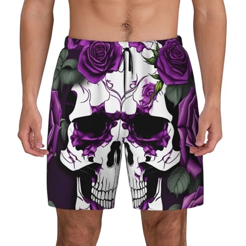Short de bain homme motif squelette idéal pour plage et piscine