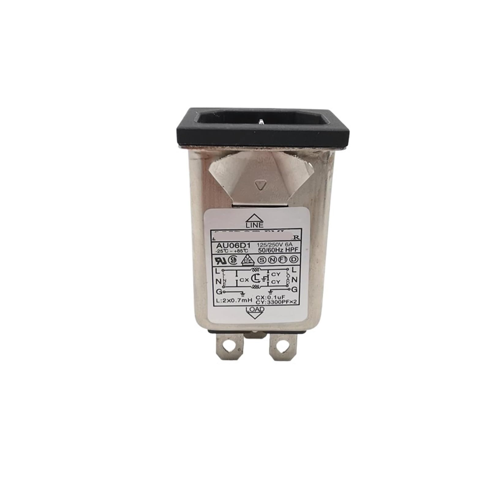 Elektromagnetischer Entstörfilter mit Steckdose AU06D1 AU10D1