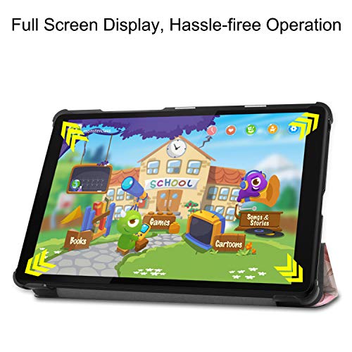 Gylint Lenovo Tab M8 Tb-8505F Case, Smart Case Trifold Stand Slim Lightweight Case Cover For Lenovo Tab M8 Tb-8505F / Tb-8505X Tablet Pink Flower #TOP3