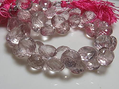 Quartz rose perles oignons facettées pour atelier DIY création bijoux bohèmes