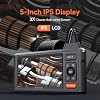 Dual-Lens Endoscope Camera with Light, DEPSTECH 1080P HD Borescope with 5 IPS Screen, 16.5FT Flexible Sewer Plumbing Snake Camera, Cool Gadgets for Men, Women