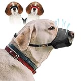 【SEGURO Y SEGURO】 El bozal de nailon para perros es muy eficaz para evitar que su perro muerda y mastique. Ideal para visitas al veterinario, aseo y viajes, entrenamiento de mascotas.