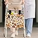 Babrukda Maple Leaves Walker Bag for Folding Wheelchair Walker Storage Bags Large Capacity Basket Rolling Rollator Accessories Storage Carrier Tote for Seniors, Elderly, Handicap