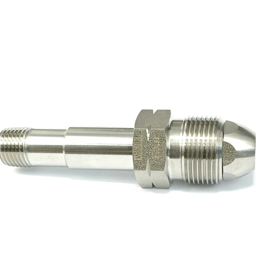 Conector de tubería de acero inoxidable SUS316L M22LHM macho izquierdo a tubo de 1/4" con soldadura automática