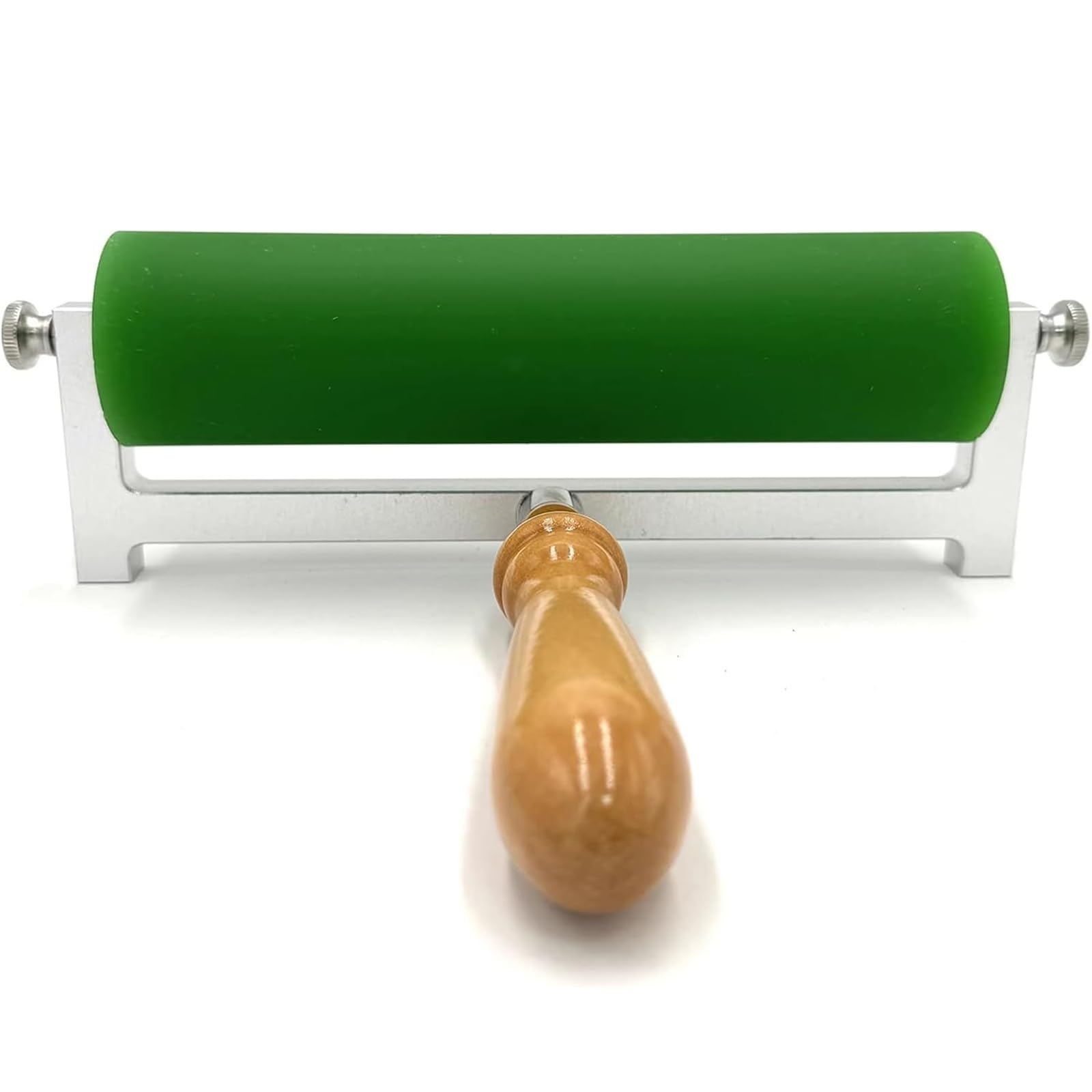 One Color Letterpress And Lithographic Printing Cylinders, Printmaking Brayer Rollers, With Wooden Handle, For Printmaking, Ink Printing, Gluing Application, Stamping(100Mm)