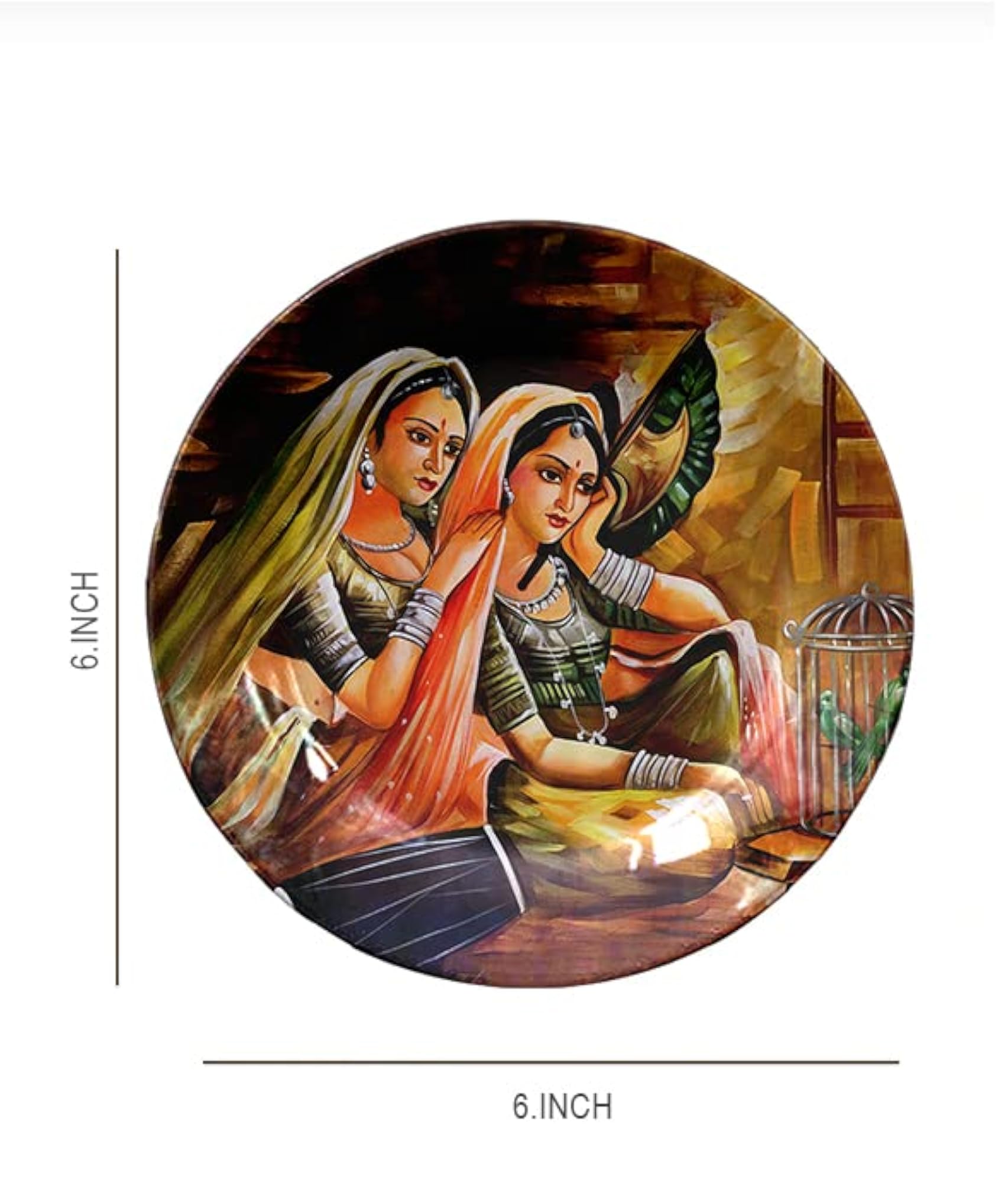 Indian Traditional Art Ceramic Decorative Designer Plate Set