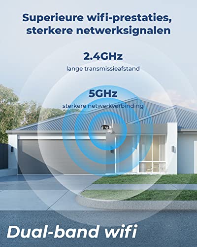 Reolink 4K 8MP WiFi-camera Dubbele lens 180° Bredere hoek WiFi-bewakingscamera Kleur Nachtzicht H.265 Detectie van mens/voertuig/huisdier, bidirectionele audio, Duo 2 Wifi - Afbeelding 6