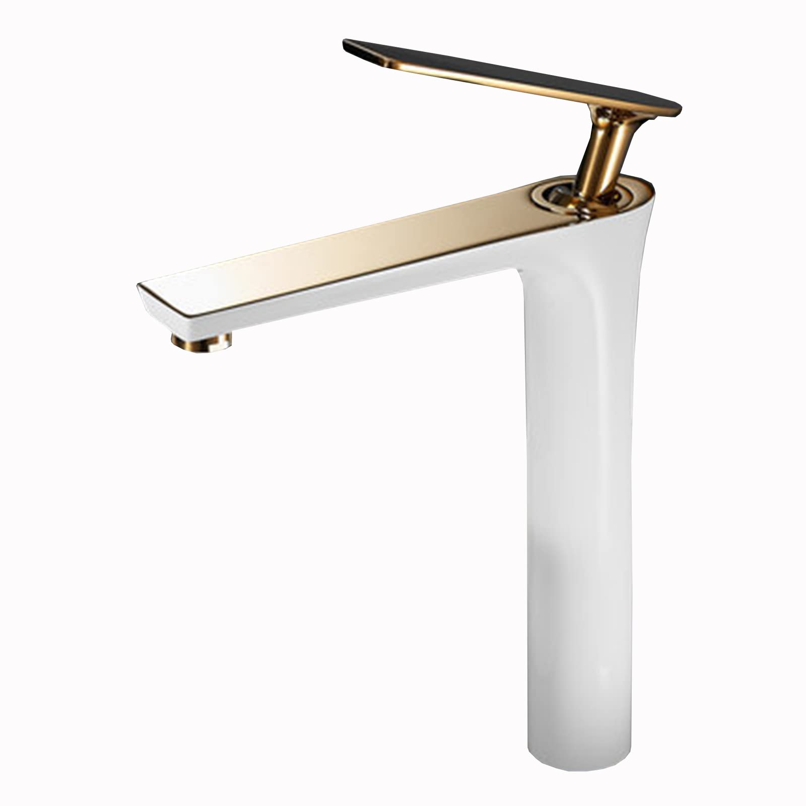 Robinet de lavabo en laiton blanc et noir pour une salle de bain moderne chic