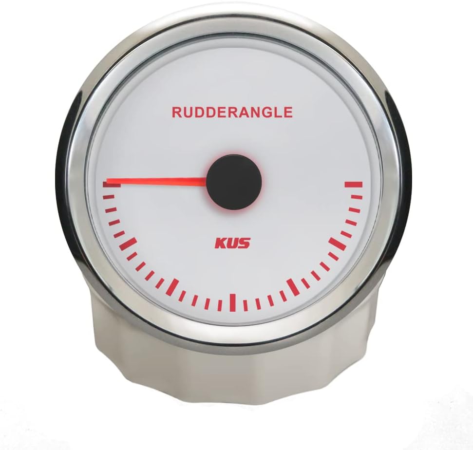 KUS Rudder Angle Indicator Gauge with Rudder Sensor 85mm (3-3/8") with Backlight