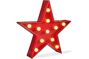 Red Light-up Star Marquee Light
