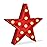 Marquee Light Star Shaped LED Plastic Sign-Lighted Marquee Star Sign Wall Dcor Battery Operated (Red)