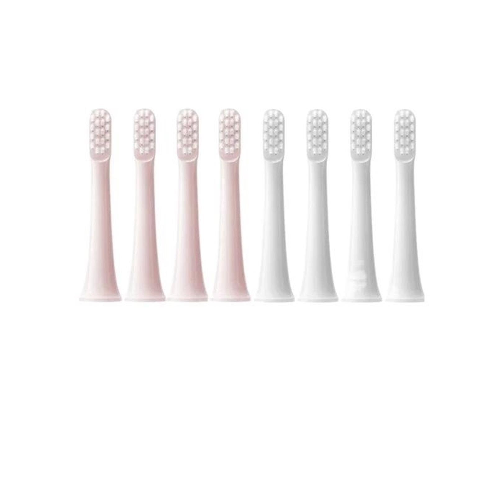 Testine Di Ricambio, Compatibile Con XIAOMI, T100 | Testine soniche con setole morbide per spazzolino elettrico da adulti(4White 4Pink)