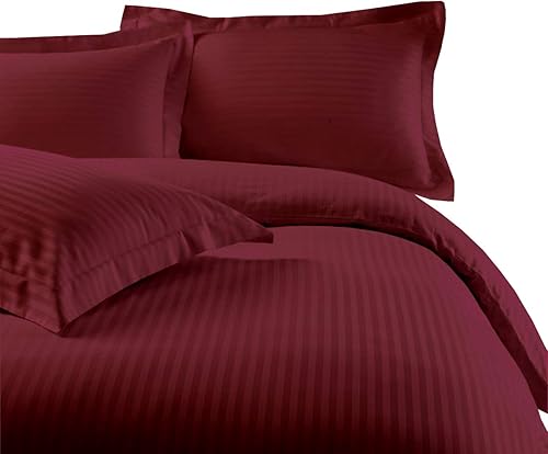 Miniatura 7 de wrinkle-free Damasco rayas 3pc juego de funda nórdica por Royal Hotel Collection, 95gm, 100% Microfibra