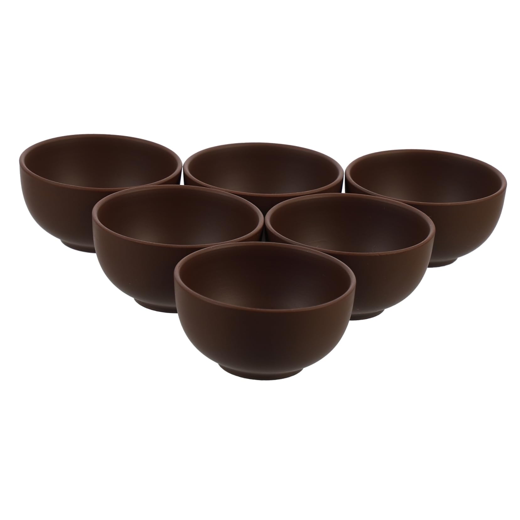 KICHOUSE Tazas de Té de Arcilla Morada Hechas a Mano, Juego de 6 Tazas Grandes de Kung-fu, Cerámica Natural Café, para Degustación de Té Chino en Casa