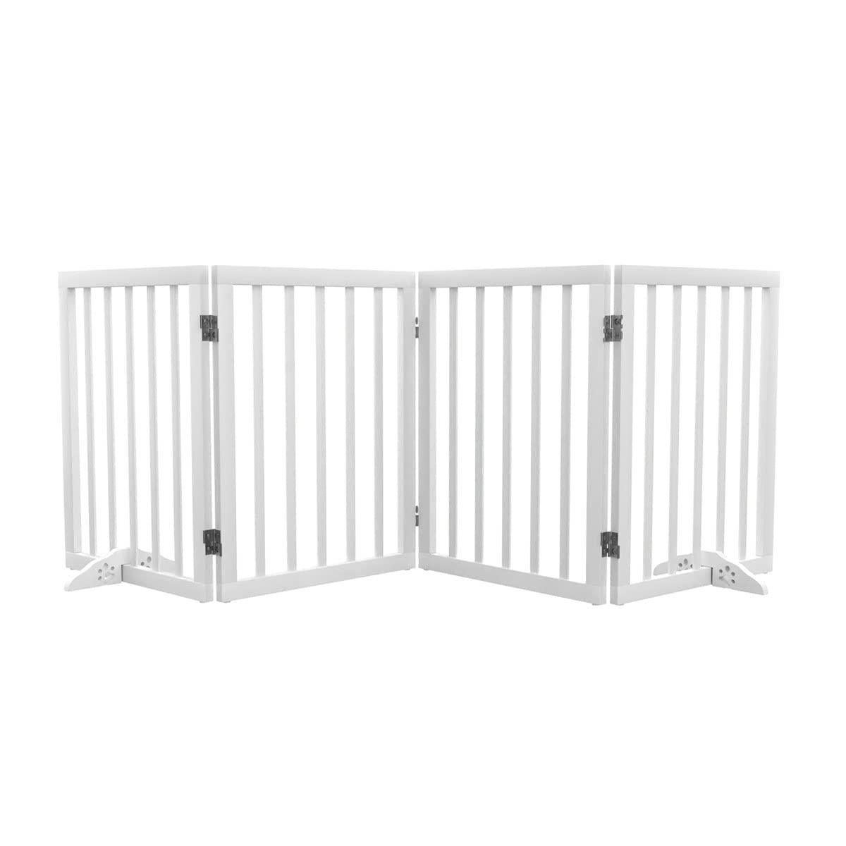 Mino Kesper Dog Gate Fit for Small Dog, Pet Gates for Dogs, Dog Gates for The House, 24 inch Tall Step Over Indoor Dog Fence with Support Feet