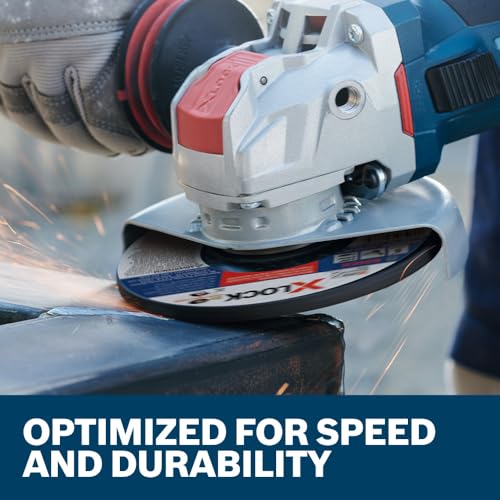 BOSCH GWX27LM450P3 4-1/2 In. X-LOCK® Metal Grinding Wheels - 3 Pack, 30 Grit, Type 27 - image 3