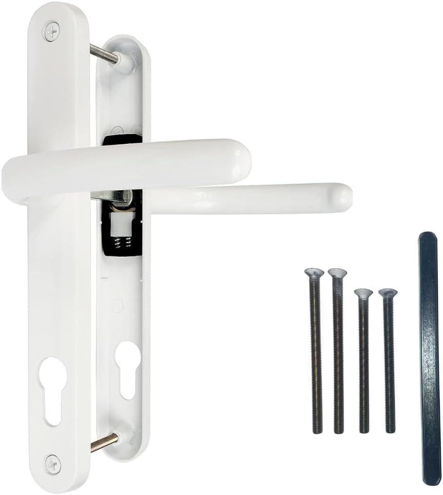 FixRello White uPVC Door Handles Set Lever/Lever White 92pz 210mm