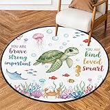 Drekrid Alfombra redonda de 160 cm, antideslizante, lavable, para interiores, sala de estar, sofá, dormitorio, debajo de la mesa de comedor, decoración estética