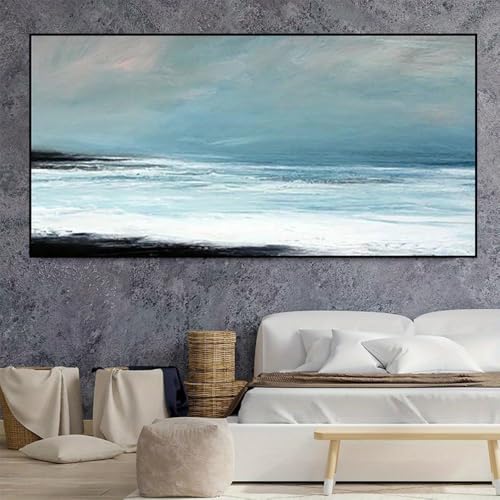 Tableau à l'huile nordique AEXOIO apaisant pour transformer votre salon en havre de paix