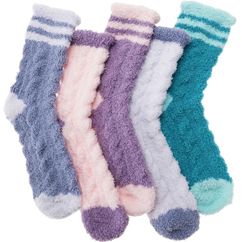 Image of Anlisim Fuzzy Socks for Women, Soft Comfy Cozy Fluffy Thick Winter Warm Fleece Slipper Socks