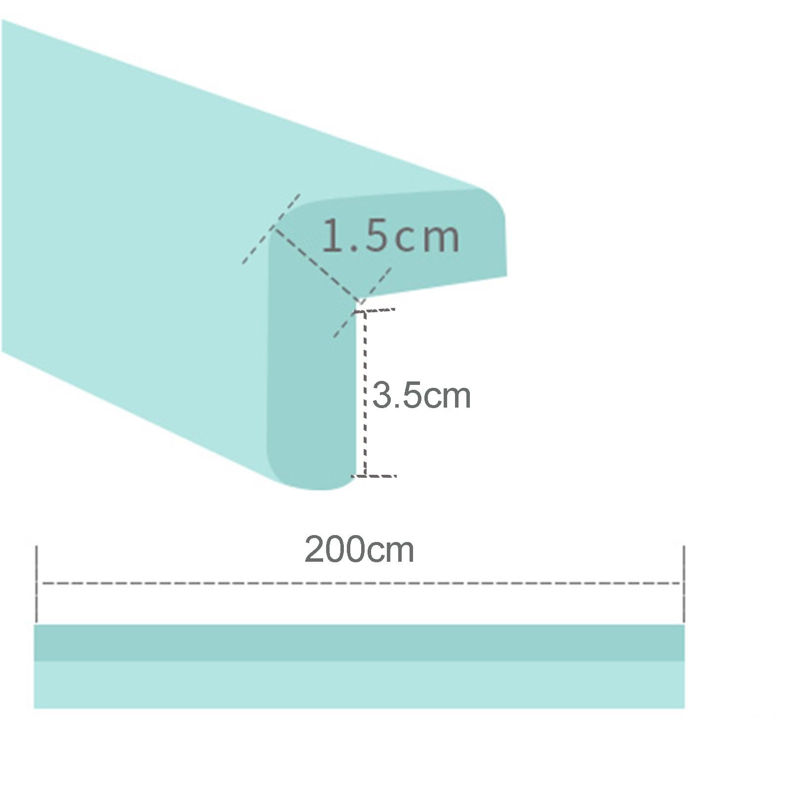Protezione for bordi e angoli in schiuma, imbottitura morbida multifunzionale for paraurti for mobili caminetto(Pink,200cm2pcs)